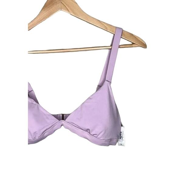 NWT Andie Swim The Caicos Triangle Bikini Top Removable Cups M Lavender #3021 - Picture 4 of 14